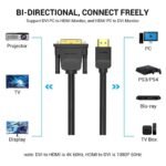 Cable HDMI a DVI   Macho/Hembra / 3M / Negro  ABFBI  Vention - Imagen 5