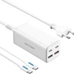 Cargador de Escritorio 2 USB-A+ 2 USB-C GaN   18W/18W/100W/100W / Cable 1.5M / Blanco  FBSWG-EU  Vention