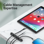 Organizador de Cables para Escritorio   p/5 Cables  Negro  KBRB0  Vention