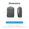 Mochila para Laptop Water-Repellent 15.16"   20L / 45x30x15 cm / Gris  KRNB0  Vention