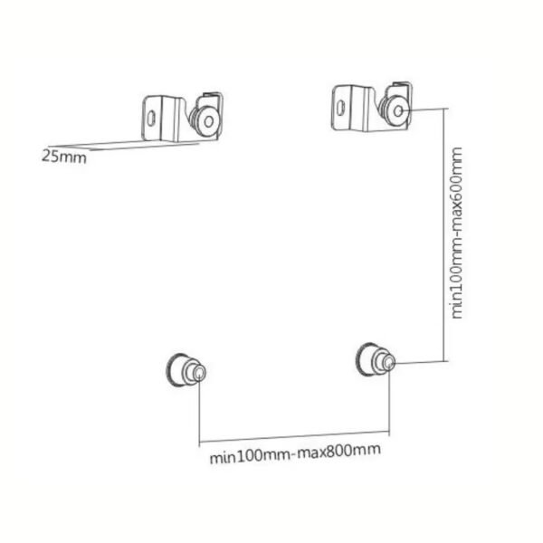 LED-11 Soporte Fijo para TV   Hasta 70"/ 60Kg  Brateck