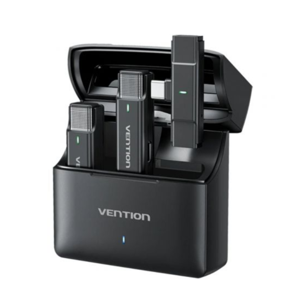 dlimgs.php_-330.png Microfono Solapero c/Caja de Carga Tipo C Pack x2 / Negro NCAB0 Vention