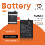 Batería para Xiaomi Redmi Note 9 4G   6000mAh  BN62  ORYRO - Imagen 2