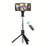 Palo de Selfie   c/Trípode Ajustable  Control Bluetooth  Altura Máx. 1.7M  Negro - Imagen 2