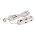 Alargue 2 Tomas Schuko + 4 Tomas 3L a Ficha 3L   10A  Cable 5M  Conatel