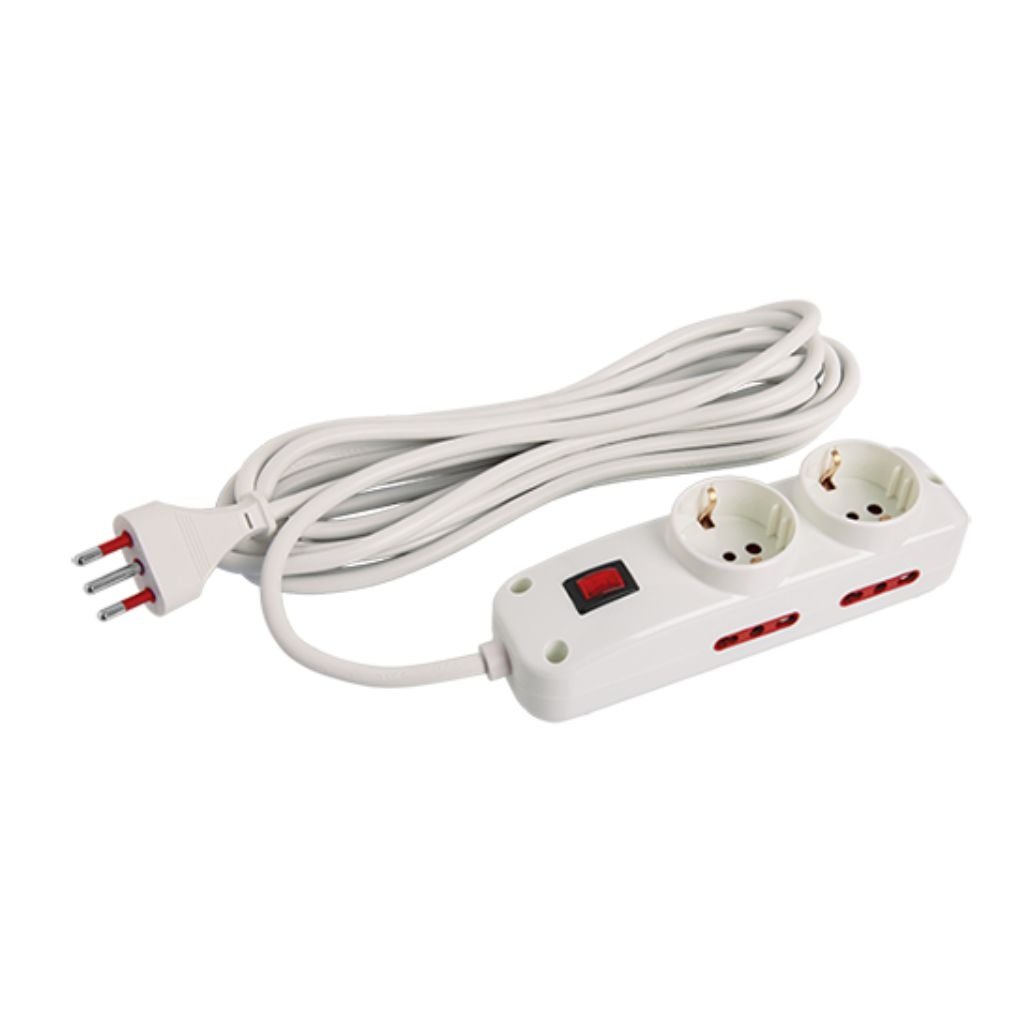dlimgs.php_-3430.jpg Alargue 2 Tomas Schuko + 4 Tomas 3L a Ficha 3L 10A Cable 5M Conatel - Imagen 1