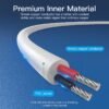 Cable de Poder USB-A a DC 5.5mm   1.5M / Blanco  CEYWG  Vention