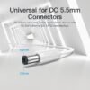 Cable de Poder USB-A a DC 5.5mm   1.5M / Blanco  CEYWG  Vention
