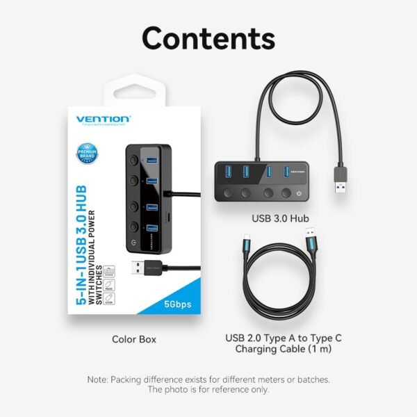 dlimgs.php_-3556.jpg HUB USB 3.0 a USB 3.0 x 4 + USB C C/Interruptores Individuales 1M Negro CHWBF Vention