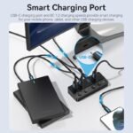 HUB USB 3.0 a USB 3.0 x 4 + USB C   C/Interruptores Individuales  1M  Negro  CHWBF Vention - Imagen 9