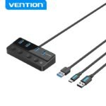 HUB USB 3.0 a USB 3.0 x 4 + USB C   C/Interruptores Individuales  1M  Negro  CHWBF Vention - Imagen 13