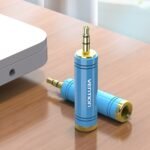 Adaptador de Audio 3.5 mm Macho a 6.35 mm Hembra   Azul  VAB-S04-L Vention