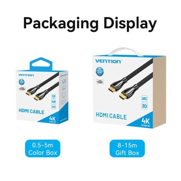 dlimgs.php_-3589.jpg Cable HDMI Cordón 4K HD / Macho/Macho 15M / Aluminio / Gris ALMBN Vention