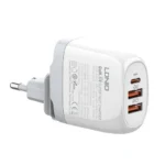 Cargador Pared A3511Q   Tipo C  65W GaN  PD+Q3.0+USB  Blanco  LDNIO - Imagen 3