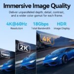 Cable HDMI Cordón   4K HD / Macho/Macho / 8M / Aluminio / Gris  ALMBK  Vention - Imagen 3