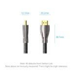 Cable HDMI Cordón   4K HD / Macho/Macho / 8M / Aluminio / Gris  ALMBK  Vention - Imagen 8