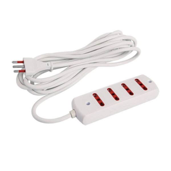 dlimgs.php_-3789.jpg Alargue 4 Tomas Bipaso a Ficha 3L 10A Cable 5M Blanco Conatel
