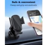 Cargador Inalámbrico MW21-1   15W c/Soporte  Vehicular  Negro  LDNIO - Imagen 2