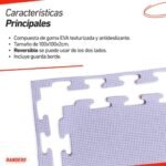 Piso Tatami Goma Eva 1m x 1m x 2cm   Rosado/Violeta (ARG-033) Randers - Imagen 3