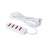 Alargue 4 Tomas Bipaso a Ficha 3L   10A  Cable 3M  Conatel
