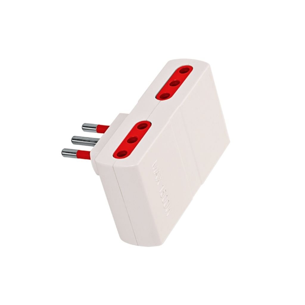 dlimgs.php_-3826.jpg Adaptador x 4 3L a Ficha 3L Blanco Conatel - Imagen 1