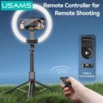 Palo Selfie con Trípode y Aro de Luz de 10 "   Inalámbrico  Altura Máx. 2.3M  Negro  ZB323   USAMS - Imagen 3