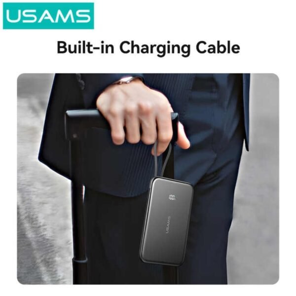 Power Bank Magnético Ultrafino   Cable Tipo C  5.000mAh  PD20W  Gris  XJ Series  CD227 USAMS