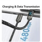 Cable de Datos Meteor Series SJ744   USB C a USB C  100W  1.2M  Titanium  USAMS