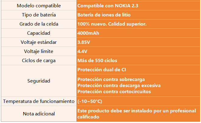 dlimgs.php_-392.png Batería para Nokia 2.3 4000mAh WT240 ORYRO - Imagen 1
