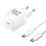 Cargador de Pared USB-C GaN   USB-C a USB-C  20W / Blanco  TZ-FEPW0-EU-01  Vention - Imagen 5