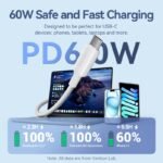 Cable USB-C a USB-C   3A / 2M / Celeste  TRCSH  Vention - Imagen 2