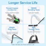 Cable USB-C a USB-C   3A / 1M / Celeste  TRCSF  Vention - Imagen 9