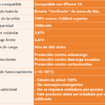 Batería para Apple iPhone 14  3580mAh  Autoprogramable / Alta Capacidad  ORYRO