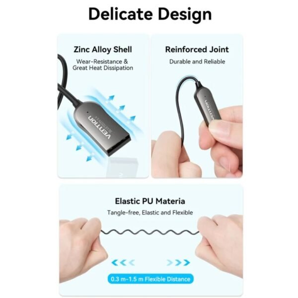 dlimgs.php_-4346.jpg Receptor de Audio USB BT 5.4 para Auto / 1.5M / Negro NAIHG Vention