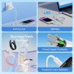 Cable USB-A a Lightning   2.4A / 2M / Celeste  LAMSH  Vention - Imagen 4