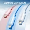 Cable USB A a Lightning   2.4A / 2M / Rosado  LAMPH  Vention