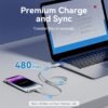 Cable USB-A a Lightning   2.4A / 2M / Negro  LAMBH  Vention