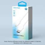 Cable US-A a Lightning   2.4A / 1M / Negro  LAMBF  Vention - Imagen 3