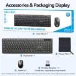 Combo Teclado y Mouse Inalámbrico + Mouse Pad   Negro  KTDB0-ES  Vention - Imagen 6