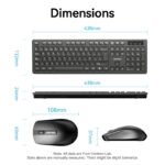 Combo Teclado y Mouse Inalámbrico + Mouse Pad   Negro  KTDB0-ES  Vention - Imagen 7