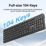 Combo Teclado y Mouse Inalámbrico + Mouse Pad   Negro  KTDB0-ES  Vention - Imagen 16