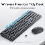Combo Teclado y Mouse Inalámbrico + Mouse Pad   Negro  KTDB0-ES  Vention - Imagen 19