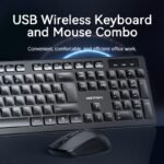 Combo Teclado y Mouse Inalámbrico + Mouse Pad   Negro  KTDB0-ES  Vention - Imagen 20