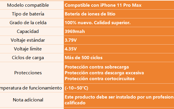 dlimgs.php_-458.png Batería para Apple iPhone 11 Pro Max 4000mAh ORYRO