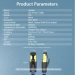 Cable de Red   Cat.8  SFTP / 0.5M / Negro  IKABD  Vention - Imagen 11