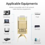 Plug RJ45 Blindado   Cat.8 FTP / 2 Unidades / Dorado  IDHR0-2  Vention - Imagen 6