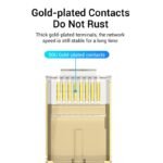 Plug RJ45 Blindado   Cat.8 FTP / 2 Unidades / Dorado  IDHR0-2  Vention - Imagen 10