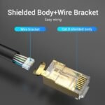 Plug RJ45 Blindado   Cat.8 FTP / 10 Unidades / Dorado / IDHR0-10  Vention - Imagen 7