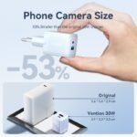 Cargador de Pared USB-C + USB-A GaN   30W/30W / Blanco  FEQW0-EU  Vention - Imagen 10