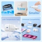 Cargador de Pared USB-C GaN   20W / Celeste  FEPL0-EU  Vention - Imagen 4